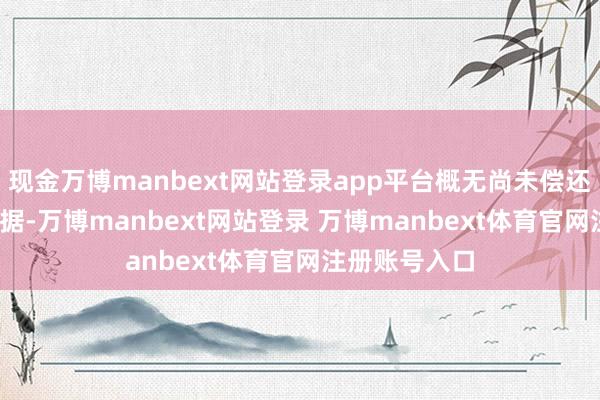 现金万博manbext网站登录app平台概无尚未偿还的2026年单据-万博manbext网站登录 万博manbext体育官网注册账号入口